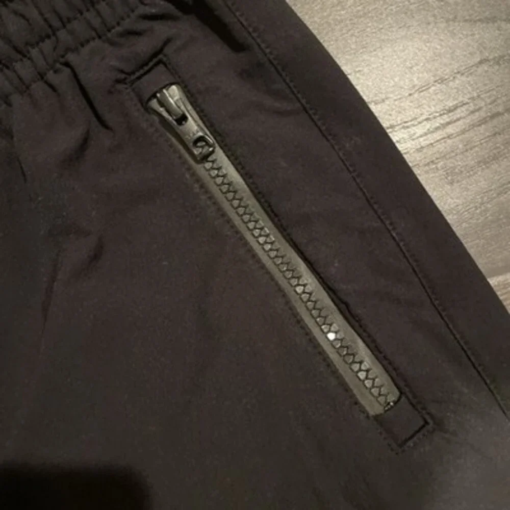 OVO October's Very Own Nylon Track Pants Size M Black Owl Logo Zipper Pockets - Picture 3 of 7